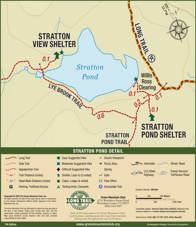 Long Trail Map_7th Edition_Stratton Pond Inset Preview 1