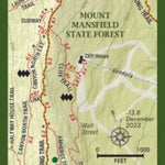 Green Mountain Club Mount Mansfield Summit Detail digital map