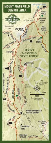 Green Mountain Club Mount Mansfield Summit Detail digital map