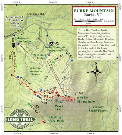 Green Mountain Club Northeast Kingdom Hiking Trail Map 3rd Edition bundle