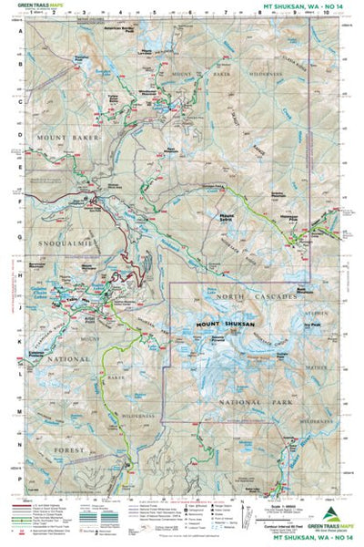 Green Trails Maps, Inc. 014: Mount Shuksan, WA digital map
