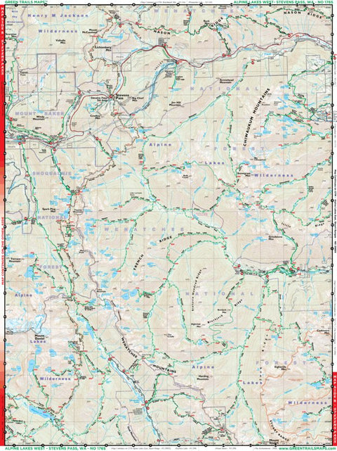 Green Trails Maps, Inc. 176S:b Alpine Lakes West -  Stevens Pass, WA bundle exclusive