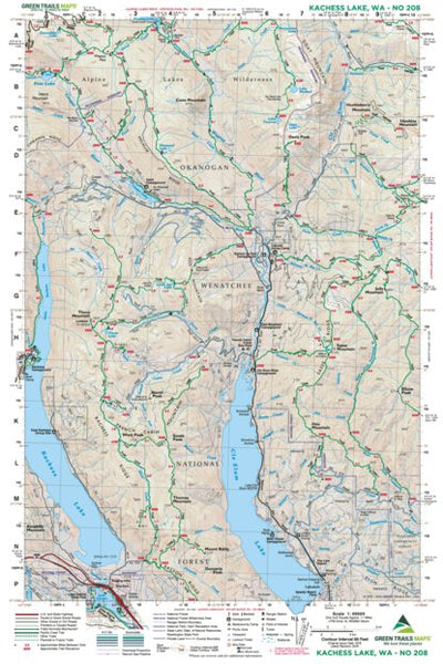 Green Trails Maps, Inc. 208: Kachess Lake, WA digital map