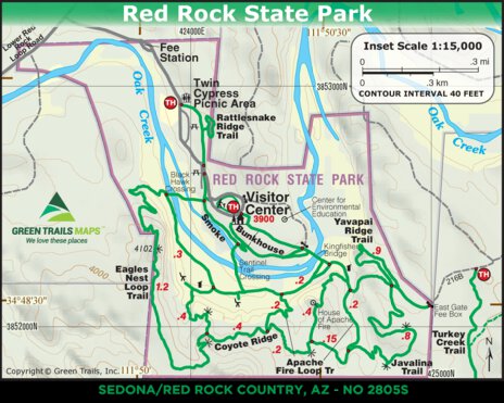 Green Trails Maps, Inc. 2805S:c Sedona - Red Rock Country, AZ bundle exclusive