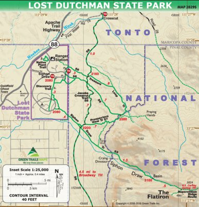 Green Trails Maps, Inc. 2829S:c  Superstition Wilderness, AZ bundle exclusive