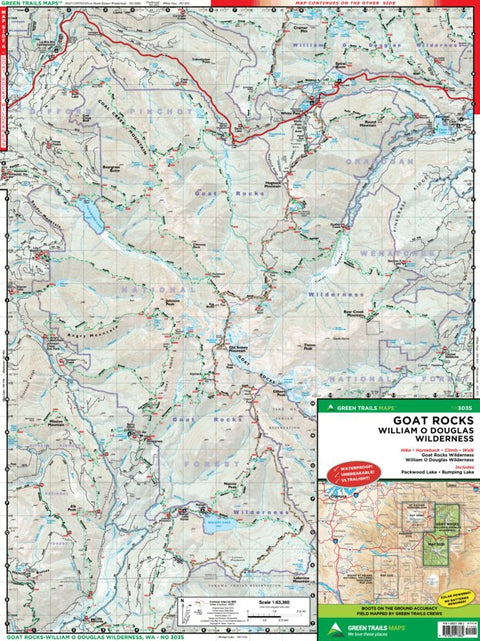 Green Trails Maps, Inc. 303S: Goat Rocks - William O. Douglas, WA bundle exclusive