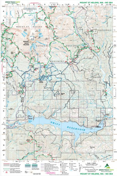 Green Trails Maps, Inc. 364: Mount St. Helens, WA digital map