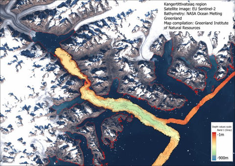 Greenland Institute of Natural Resources Kangertittivatsiaq East Greenland bathymetry digital map