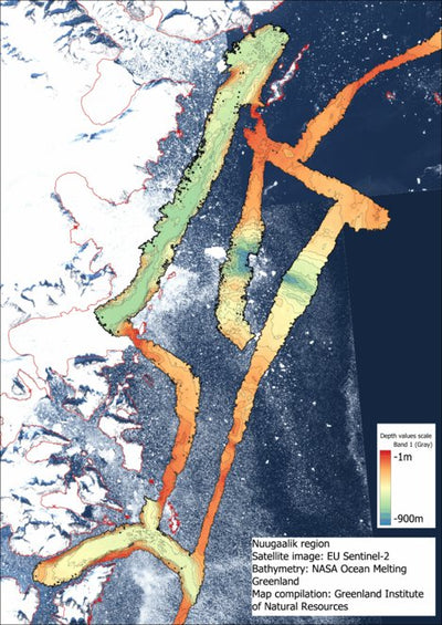 Greenland Institute of Natural Resources Nuugaalik East Greenland bathymetry digital map