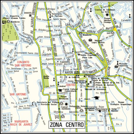 Guia Roji Calles Ciudad de Cuernavaca / Zona Urbana Map by Guia Roji ...