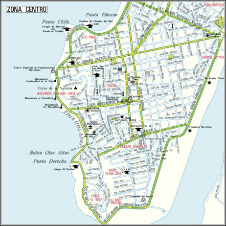 Guia Roji Calles Ciudad de Mazatlán / Zona Urbana Map by Guia Roji ...