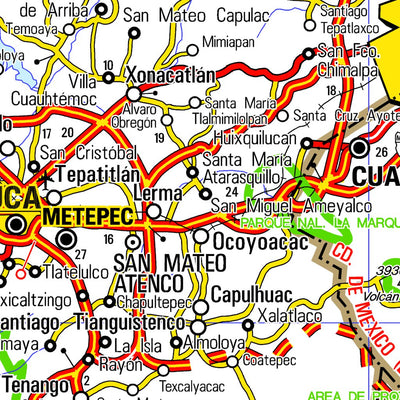 Guia Roji Guia Roji Carreteras México / PLC M28 / área megalópolis digital map