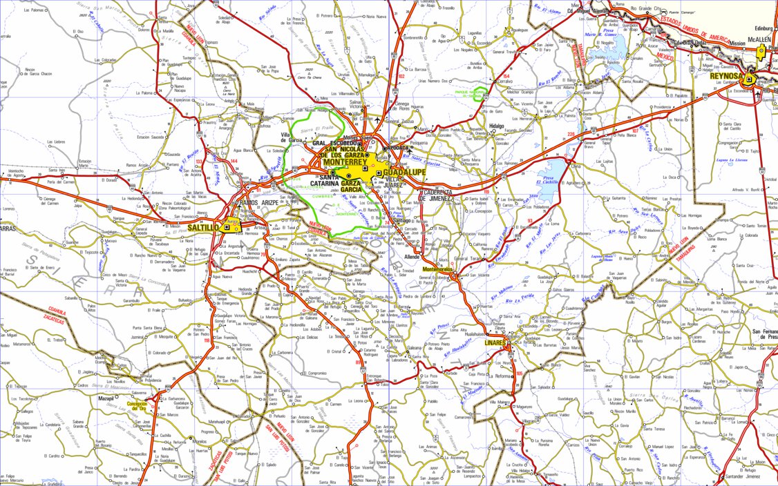 Mapas De Carreteras Estatales Imprimibles