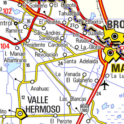 Guia Roji Guia Roji Carreteras Tamaulipas / PLC M22 / área frontera digital map