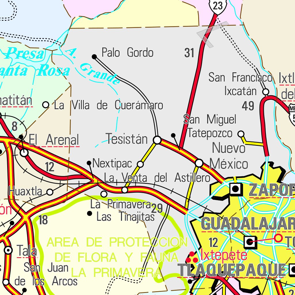 Jalisco / Estado / 14 Map by Guia Roji | Avenza Maps