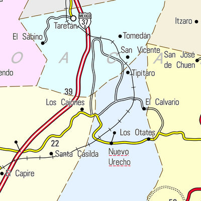 Guia Roji Michoacán / Estado / 16 digital map