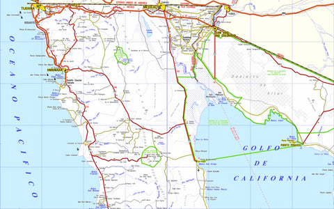 Guia Roji PLC M1 / Baja California / área norte / Carreteras digital map