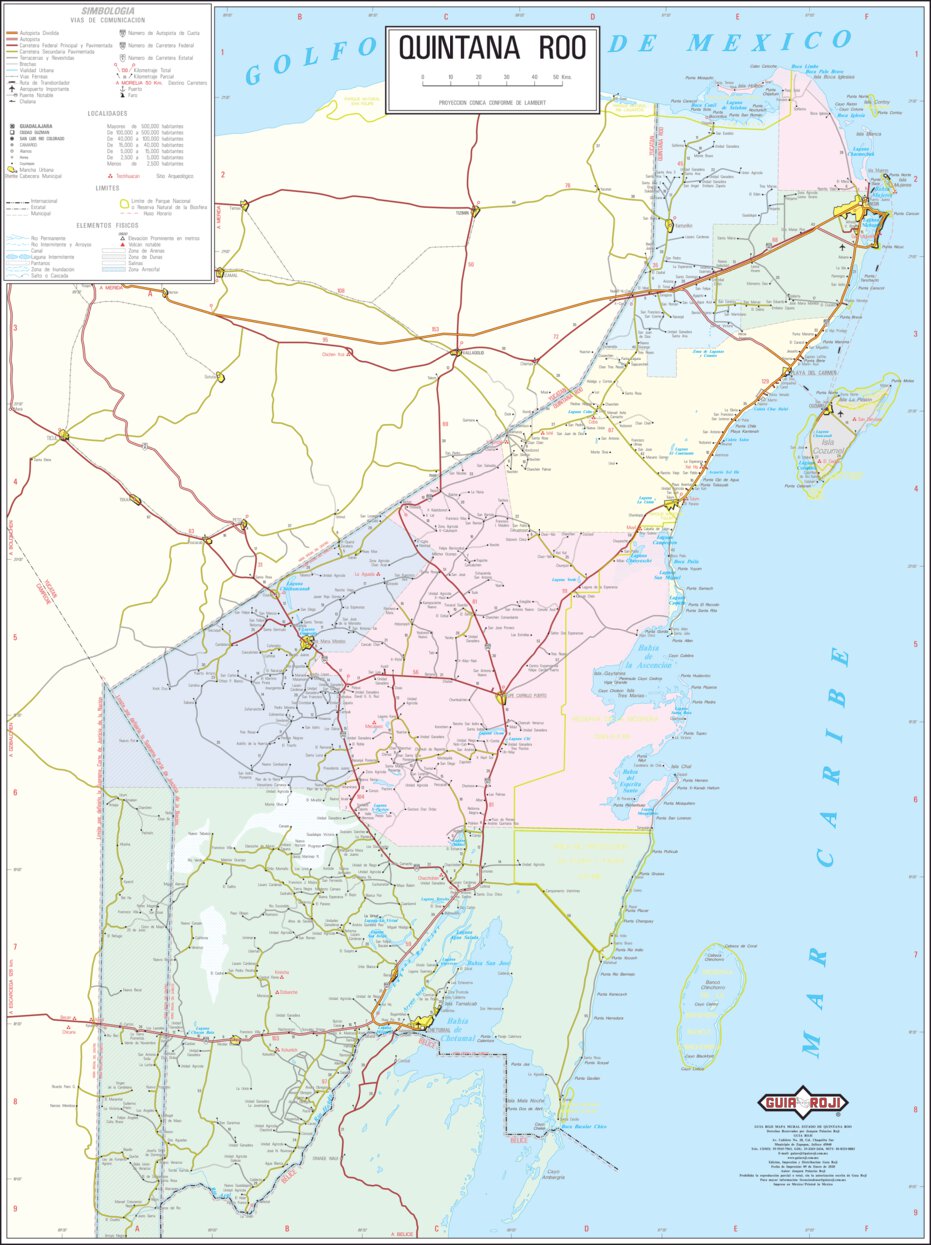 Quintana Roo / Estado / 23 Map by Guia Roji | Avenza Maps