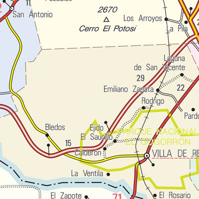 Guia Roji San Luis Potosí / Estado / 24 digital map