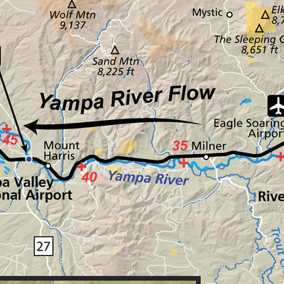 Handy Maps, LLC Yampa River Fishing Map digital map