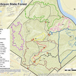 Harbison State Forest Trail Map Preview 1