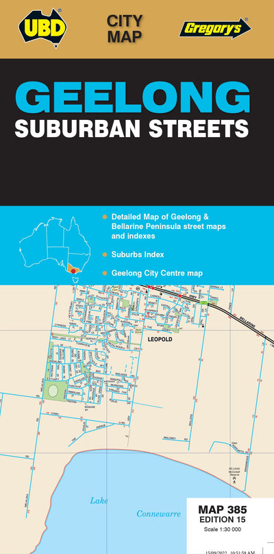 Hardie Grant Explore Geelong Suburban Streets, Map 385, edition 15 bundle