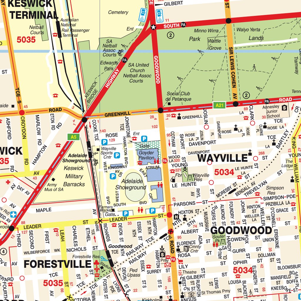 UBD-Gregory's Adelaide City & Surrounding Suburbs Street Map by Hardie ...