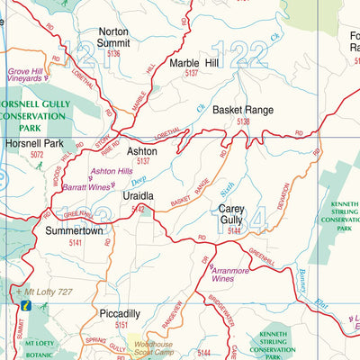 Hardie Grant Explore UBD-Gregory's Adelaide Suburban Map digital map