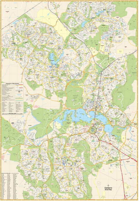 Hardie Grant Explore UBD-Gregory's Canberra City Streets Map digital map
