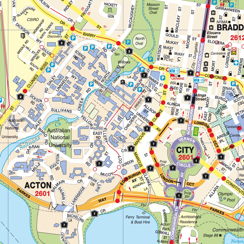 UBD-Gregory's Canberra City Streets Map by Hardie Grant Explore ...