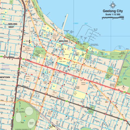 Hardie Grant Explore UBD-Gregory's Geelong City inset map bundle exclusive
