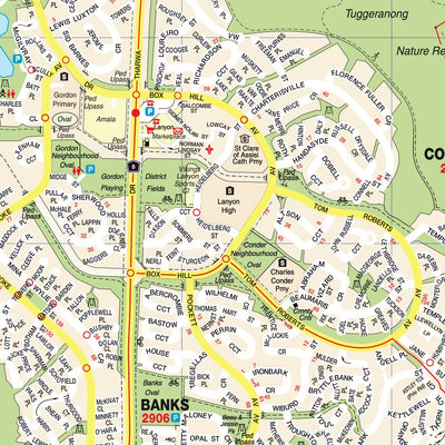Hardie Grant Explore UBD-Gregory's Southern Canberra & Queanbeyan Suburban Street Map digital map