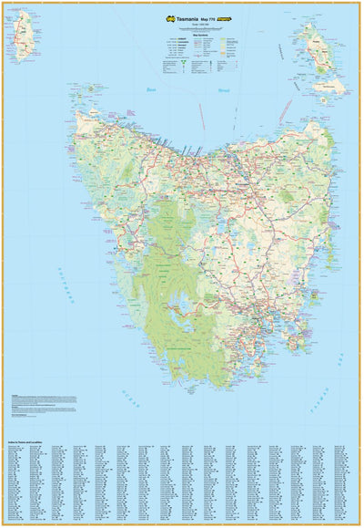 Hardie Grant Explore UBD-Gregory's Tasmania State Map digital map