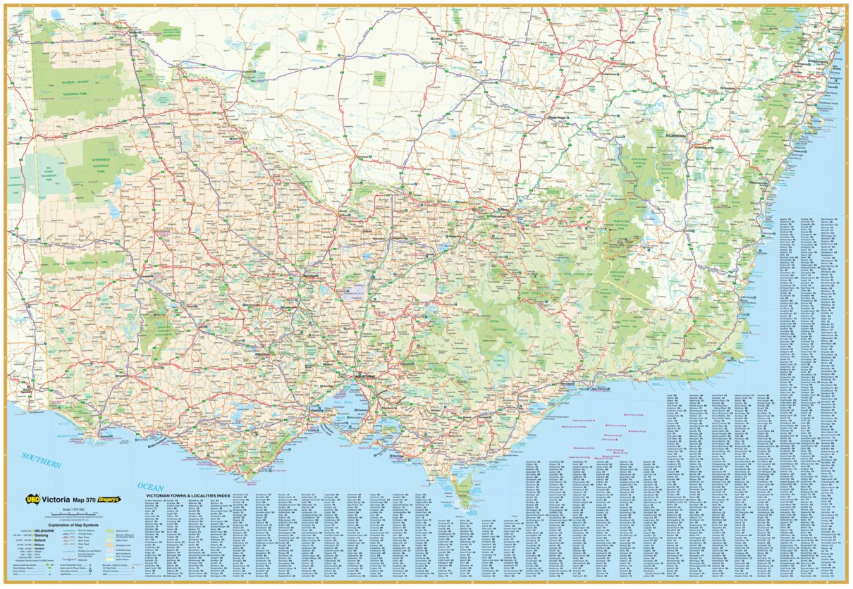 UBD-Gregory's Victoria State Map by Hardie Grant Explore | Avenza Maps