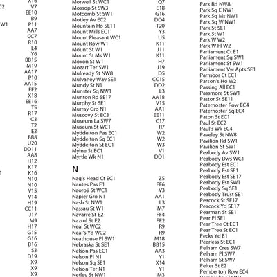 Collins Central London Map Index Preview 2