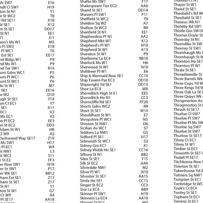 Collins Central London Map Index Preview 3