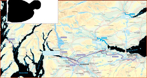 HarperCollins Publishers UK Scottish Lowlands Canals Inset digital map