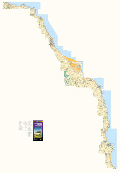 Harvey Maps Northumberland Coast Path & Berwickshire Coastal Path digital map