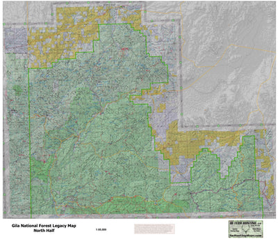 Hi-Tech Hunting LLC Gila National Forest Legacy Visitor Map, North Half digital map