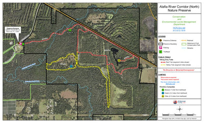 Hillsborough County Conservation and Environmental Lands Management Alafia River Corridor Nature Preserve North Trail Map digital map