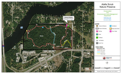 Hillsborough County Conservation and Environmental Lands Management Alafia Scrub Nature Preserve Trail Map digital map