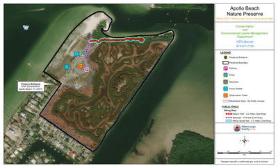 Hillsborough County Conservation and Environmental Lands Management Apollo Beach Nature Preserve Map digital map