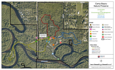 Hillsborough County Conservation and Environmental Lands Management Camp Bayou Nature Preserve Trail Map digital map