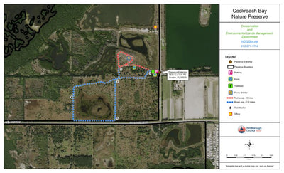 Hillsborough County Conservation and Environmental Lands Management Cockroach Bay Nature Preserve Trail Map digital map