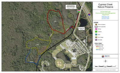 Hillsborough County Conservation and Environmental Lands Management Cypress Creek Nature Preserve Trail Map digital map