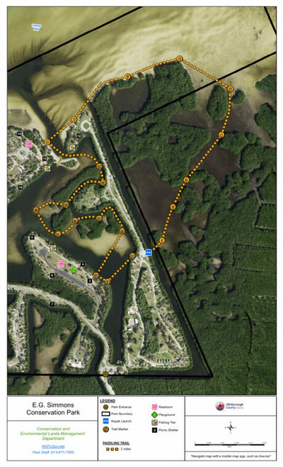 E.G. Simmons Conservation Park - Paddling Trail Map Preview 1