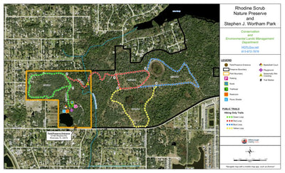 Hillsborough County Conservation and Environmental Lands Management Rhodine Scrub Nature Preserve Trail Map digital map