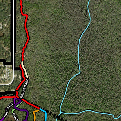 Mountain Bike Trail Map at Flatwoods, Trout Creek, and Morris Bridge Conservation Parks Preview 3