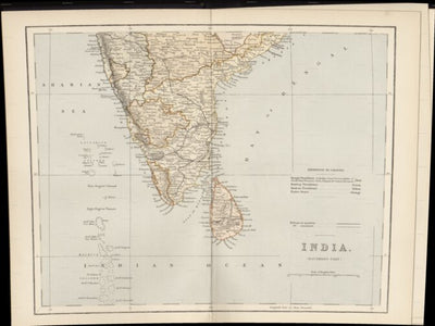 Hipkiss Scanned Maps Southern India 1882 digital map