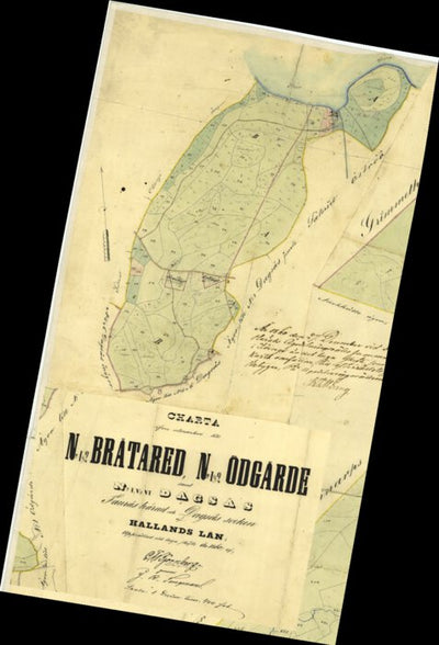 Historiska GIS-kartor 13-dag-9b Bråtared Ögärde digital map